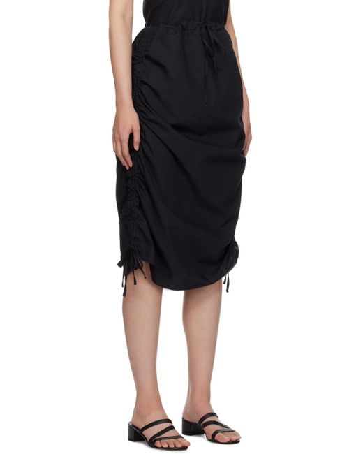 Baserange Black Pictorial Midi Skirt