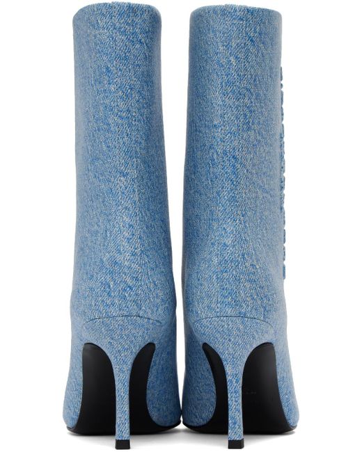 Alexander Wang Blue Leather Delphine Boots