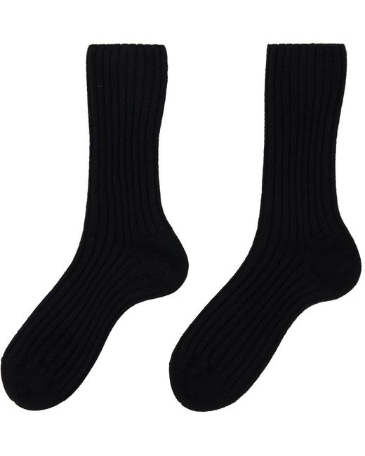 The Row Black Calf Socks