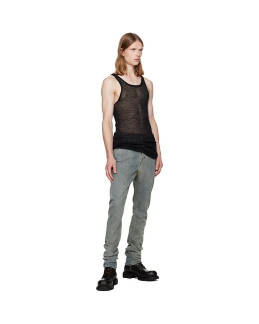 Rick Owens Gray Tower Detroit Cut Jeans for men