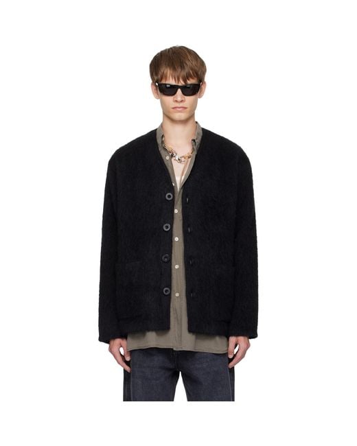 Our Legacy Black Wool Cardigan for men