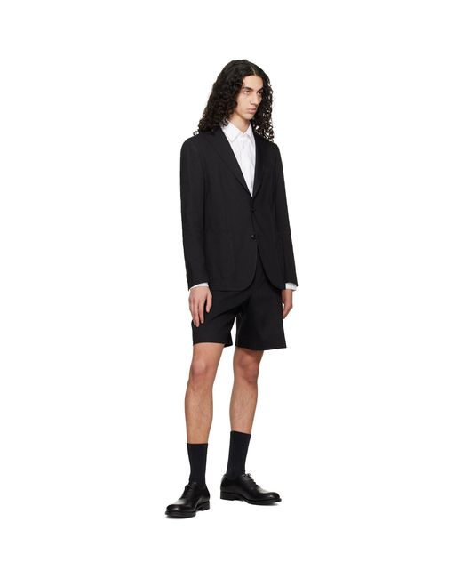 Boss Black Slim-Fit Washable Tech Linen Blazer for men