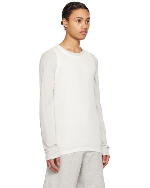 メンズ Jil Sander オフホワイト タンクトップ&長袖tシャツ セット Multicolor