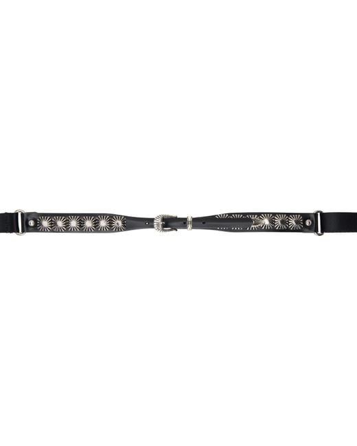 Toga ブラック コンチョ レザーベルト Black