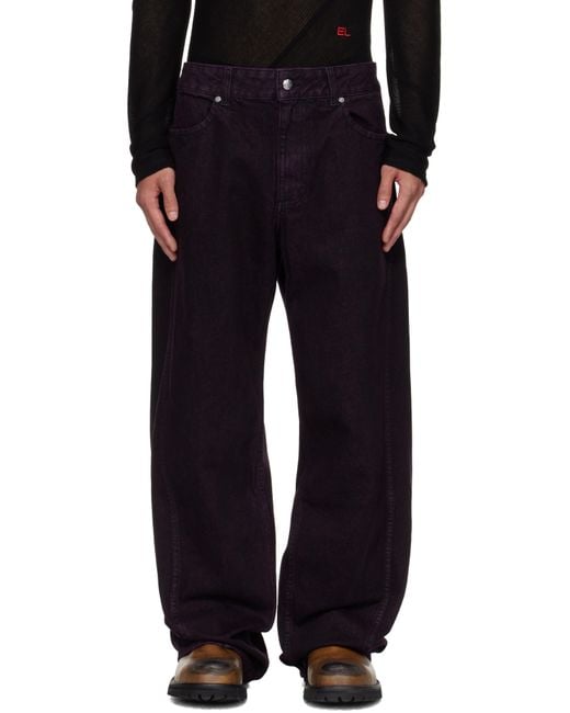 Eckhaus Latta Black Bend Jeans for men