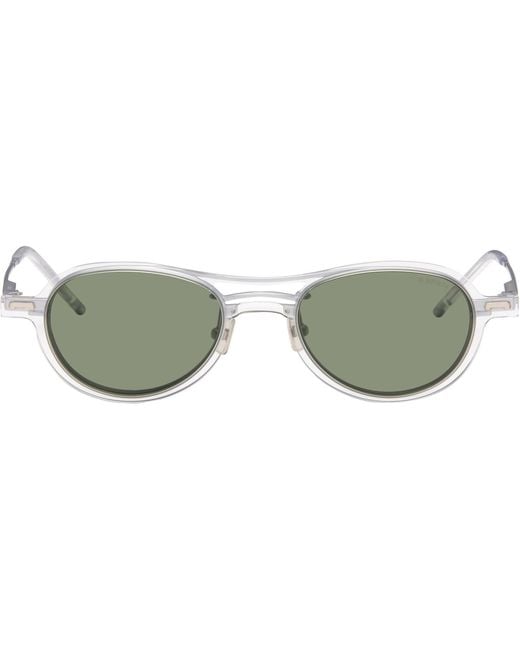 Maison Kitsuné Green A. Society Edition Hikari Clip-On Sunglasses for men