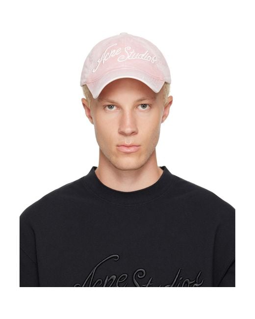 Acne Blue Embroidered Logo Cap for men