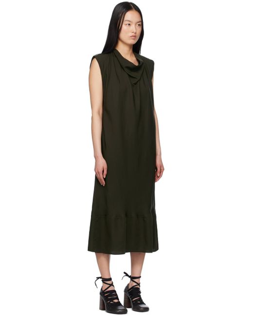 Lemaire Black Foulard Midi Dress