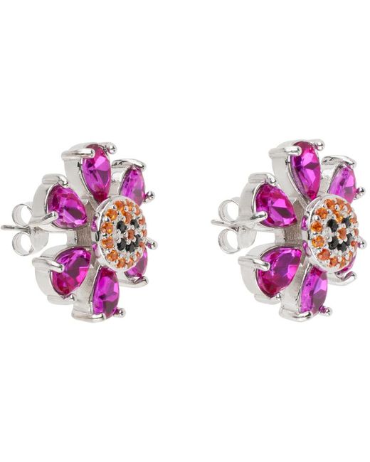 Collina Strada Pink Ssense Exclusive Happy Flower Earrings