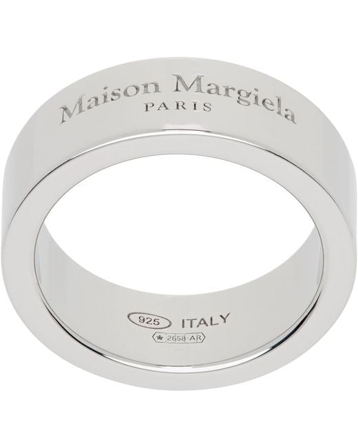 Maison Margiela Metallic Logo Reference Ring for men