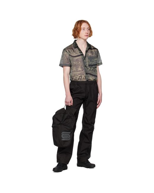 OLLY SHINDER Black Reverse Welded Trousers for men