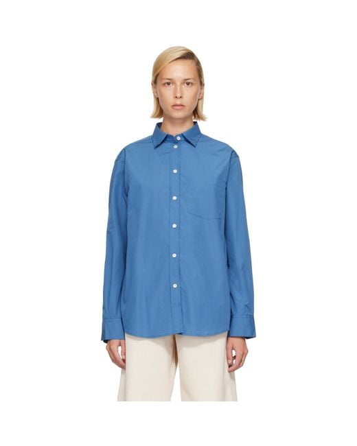 Rohe Blue Classic Fit Shirt