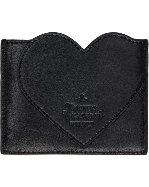 Vivienne Westwood Black Heart Card Holder for men