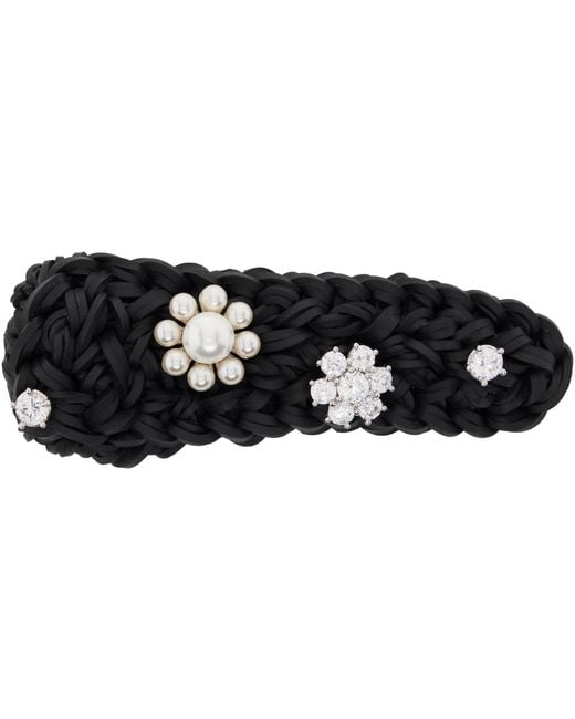 ShuShu/Tong Black Rhinestone Flower Hair Clip