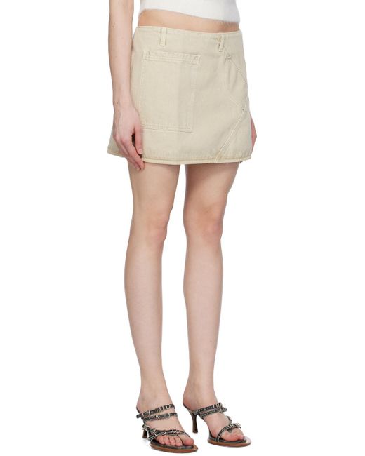 GIMAGUAS Natural Beverly Denim Miniskirt
