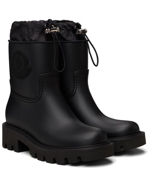 Moncler Black Kickstream Rain Boots