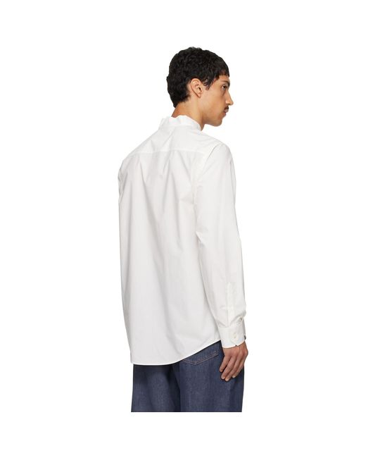 MM6 by Maison Margiela White Off- Long-Sleeved Shirt for men