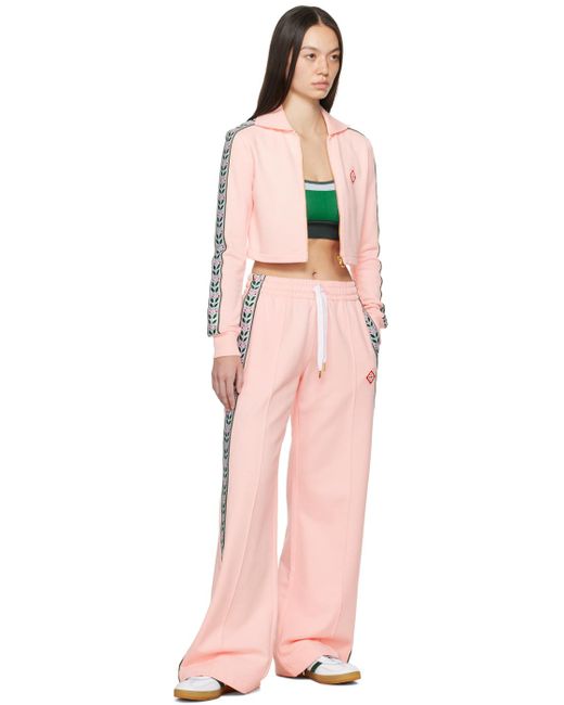 Pantalon de survêtement rose à garnitures à feuilles de laurier Casablancabrand en coloris Pink