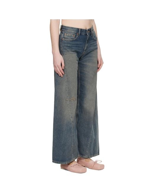 MM6 by Maison Margiela Blue Distressed Jeans