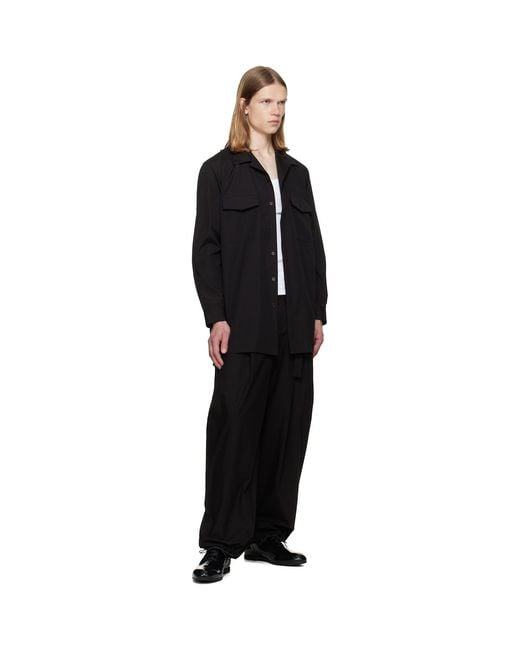 Sacai Black Cotton Typewriter Trousers for men