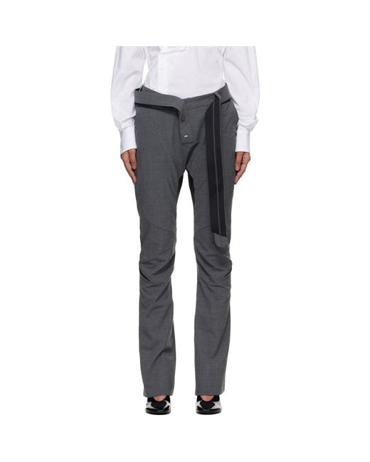 OTTOLINGER Black Slim Multiline Suit Trousers