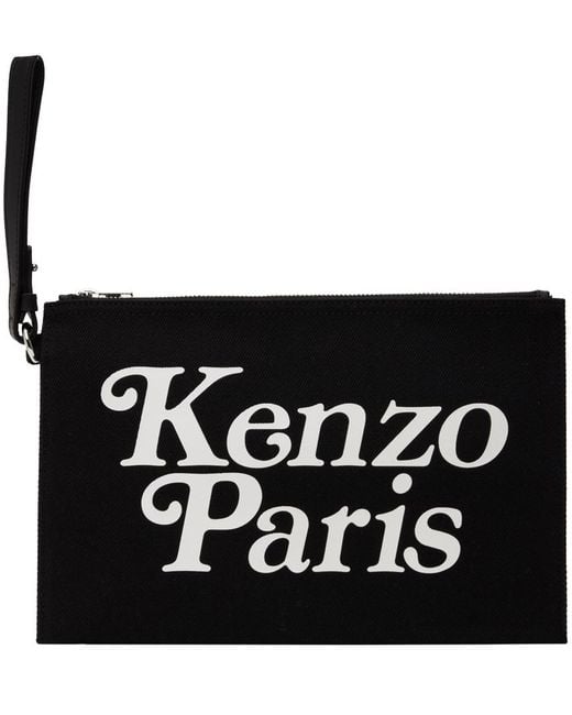 KENZO Black Paris Large Pouch for men