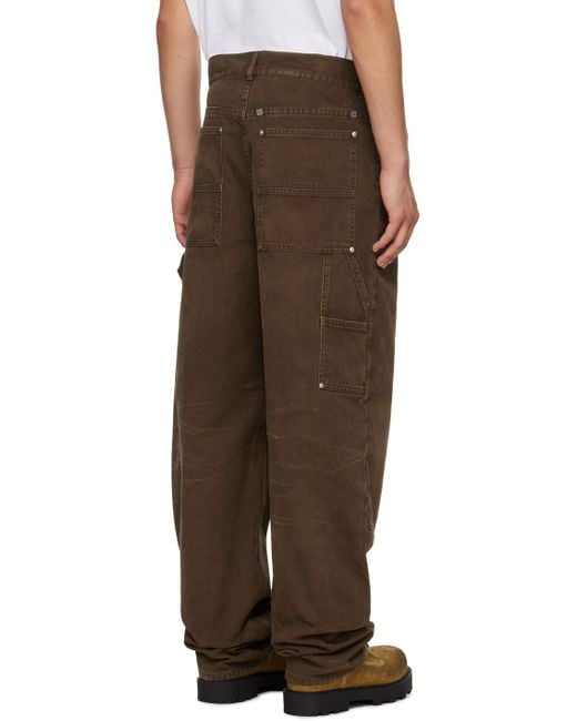 Givenchy Brown Studded Trousers for men