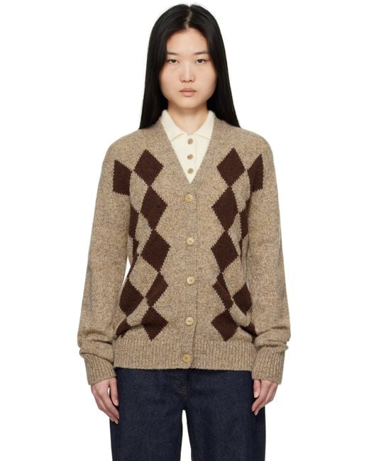 Diamond Argyle Check Skirt & Cardigan Set main image 1
