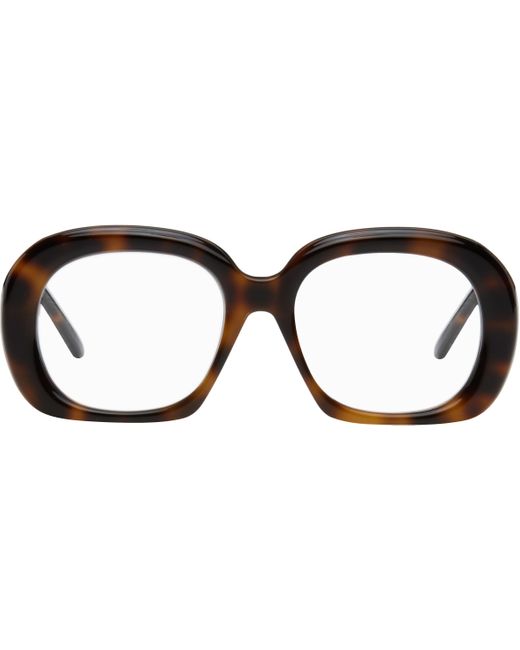 Loewe ブラウン Curvy メガネ Black