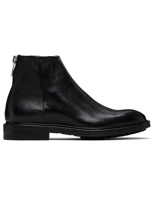 Paul Smith Black Leather Nik Boots for men