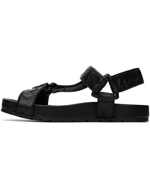Bottega Veneta Black Trip Sandals for men