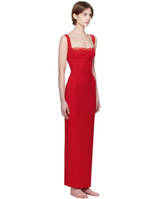 Robe Débardeur Longue Rouge Skims en coloris Red