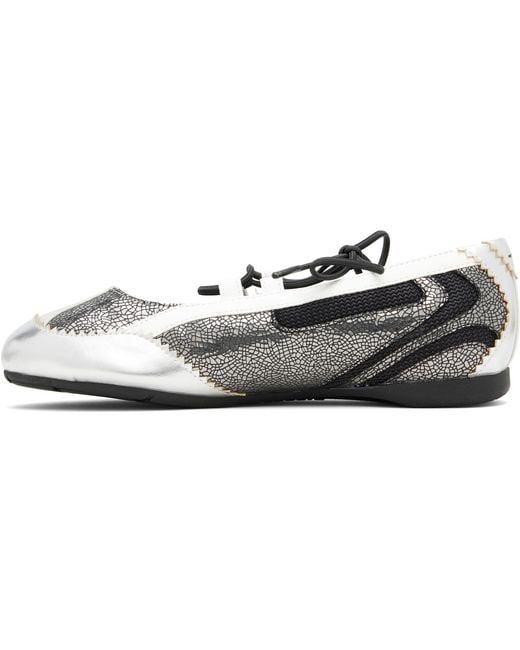 DIESEL Black D-Mile Lace-Up Ballerina Flats