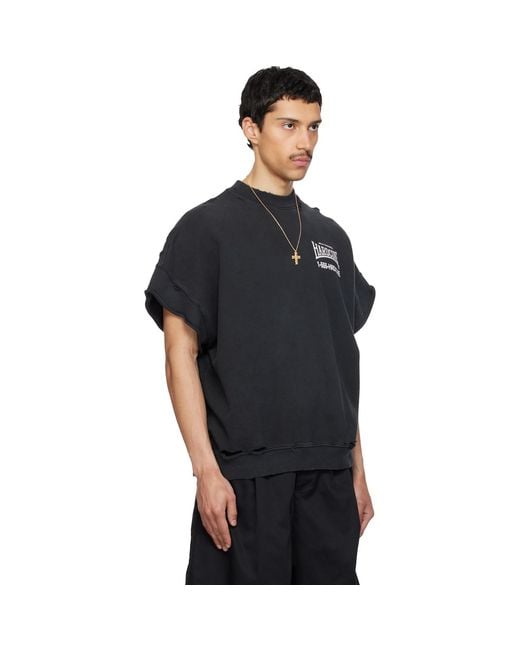 Willy Chavarria Black 'Hardcore' Muscle T-Shirt for men