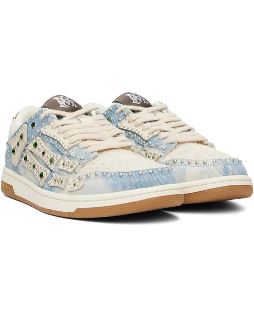 Amiri Black Stud Skel Top Low Sneakers for men
