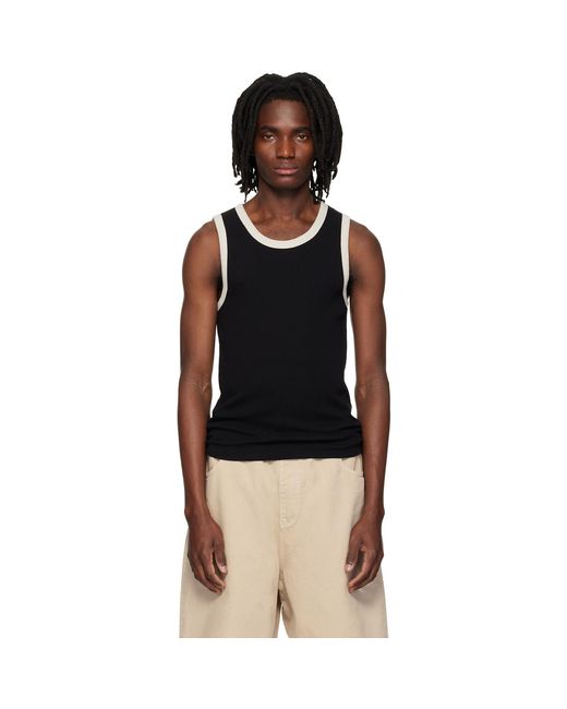Entire studios Black Contro Tank Top for men