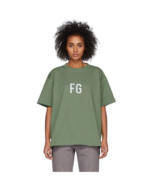 Fear Of God Green Fg T-shirt | Lyst