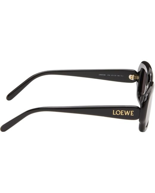 Loewe Black Rectangular Slim Sunglasses for men