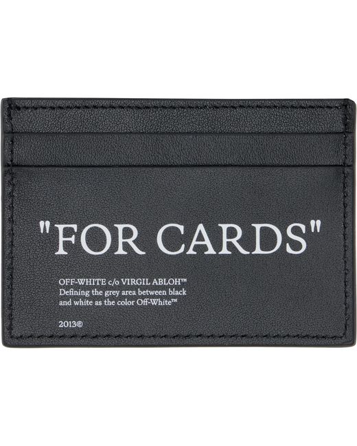 Off-White c/o Virgil Abloh Black Off- Quote Card Holder for men