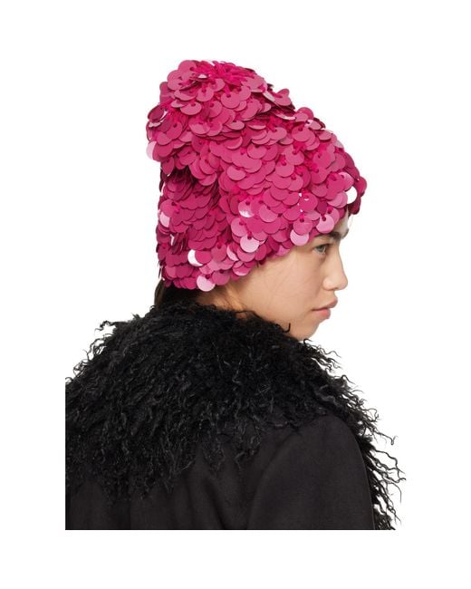 Anna Sui Black Pailettes Beanie