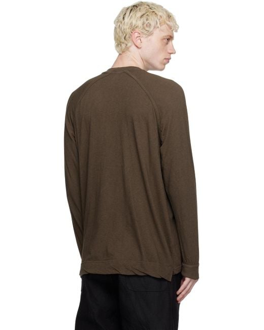 Jan Jan Van Essche Brown O-project Long Sleeve T-shirt for men