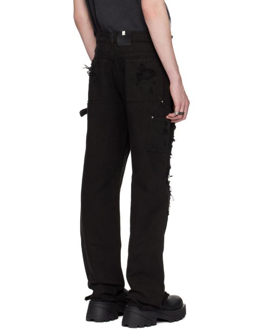 1017 ALYX 9SM Black Destroyed Trousers for men