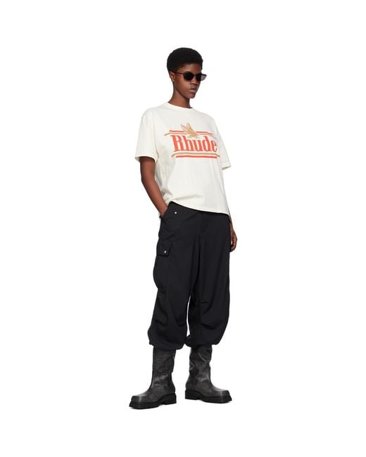 Rhude Black Cargo Pocket Trousers