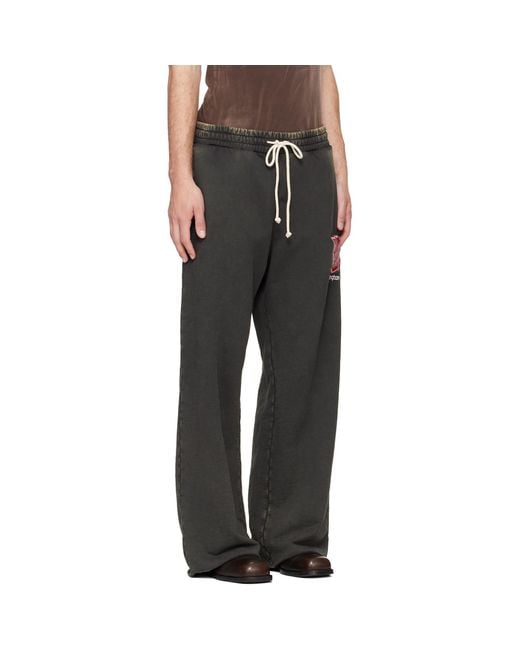 RIVINGTON roi Rebis Black 'Anti Death Principal' Sweatpants for men