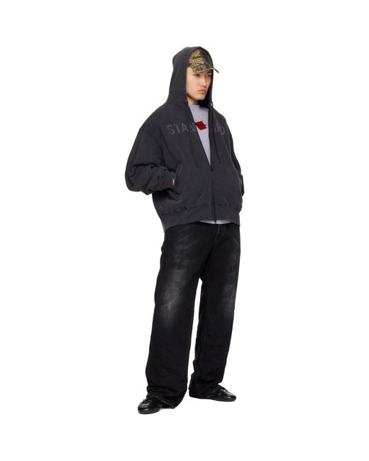 Balenciaga Black 'standard' Zip-up Hoodie for men