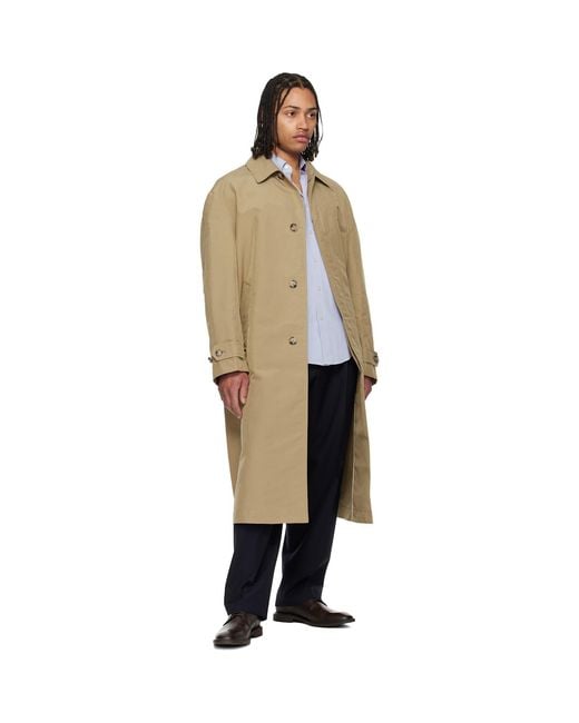 Boss Natural Water-Repellent Concealed Closure Coat for men