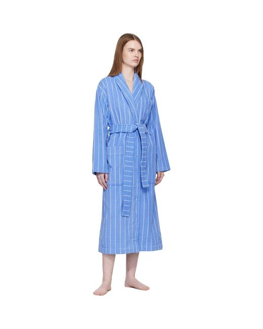 Tekla Blue Terry Classic Bathrobe