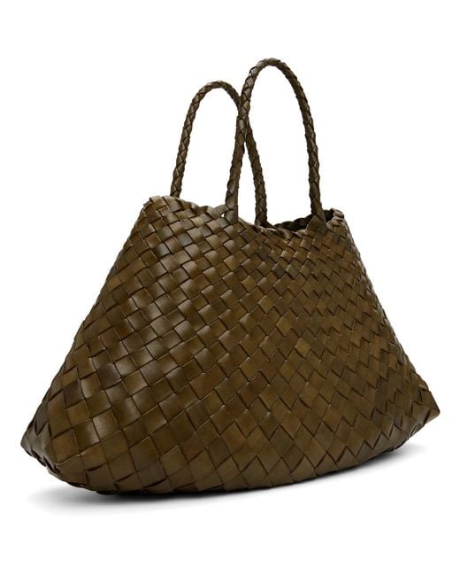 Dragon Diffusion Brown Khaki Santa Croce Small Tote