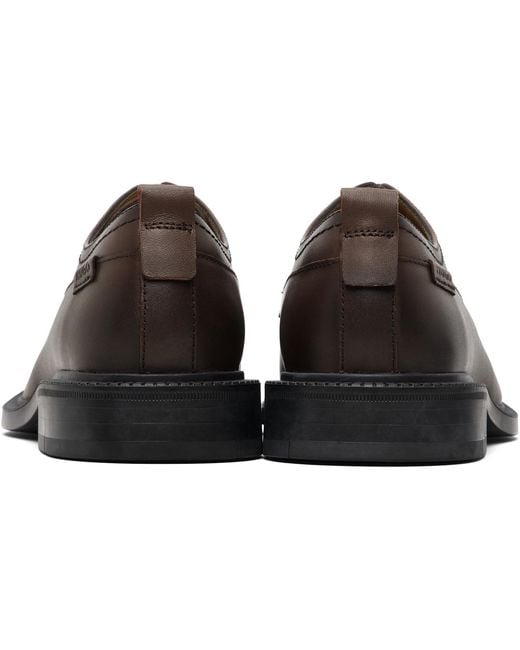 HUGO Black Grained Leather Derbys for men