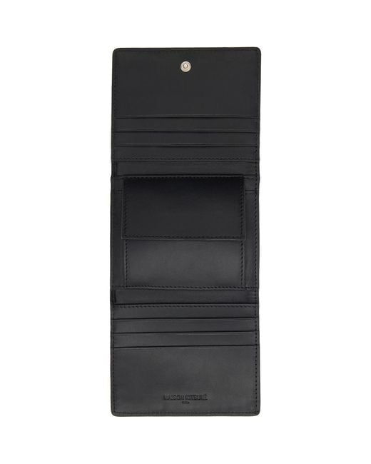 Maison Kitsuné Black Paris' Trifold Wallet for men